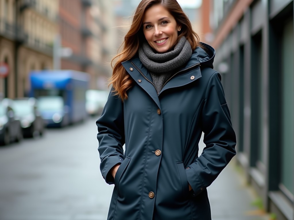 b2b ladies warm waterproof coat