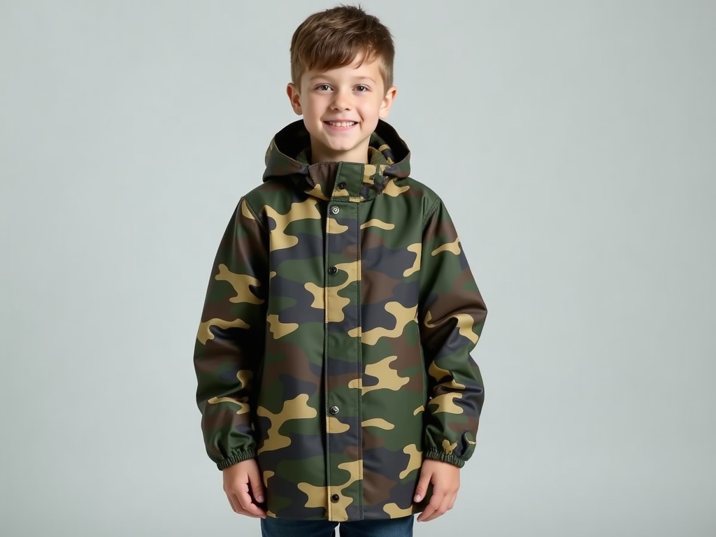 buy youth camo waterproof rain jacket