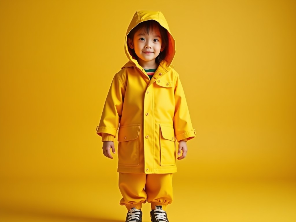China hunter kids yellow raincoat