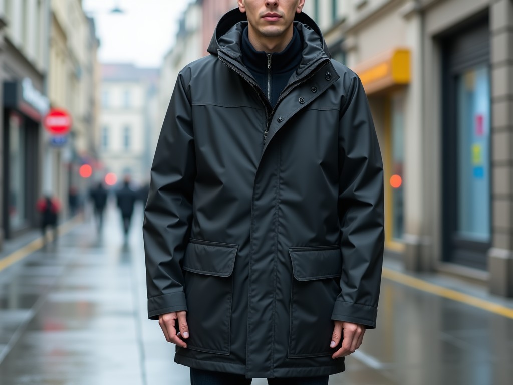 China mens waterproof parka long
