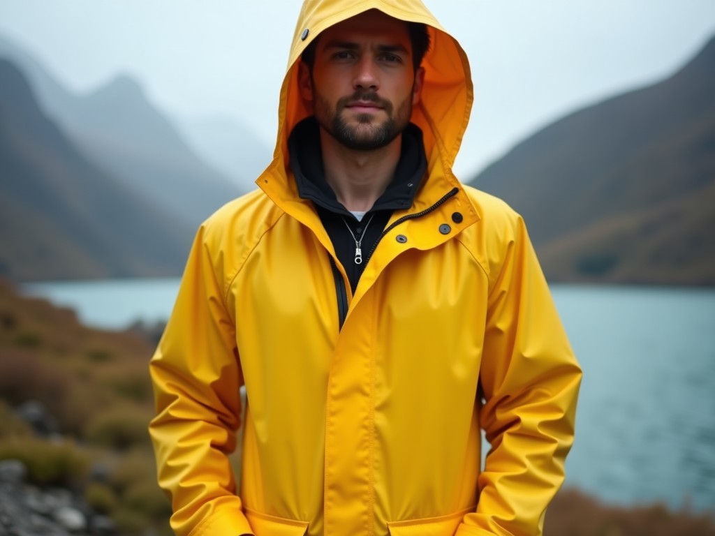 Direct factory mens yellow fisherman raincoat