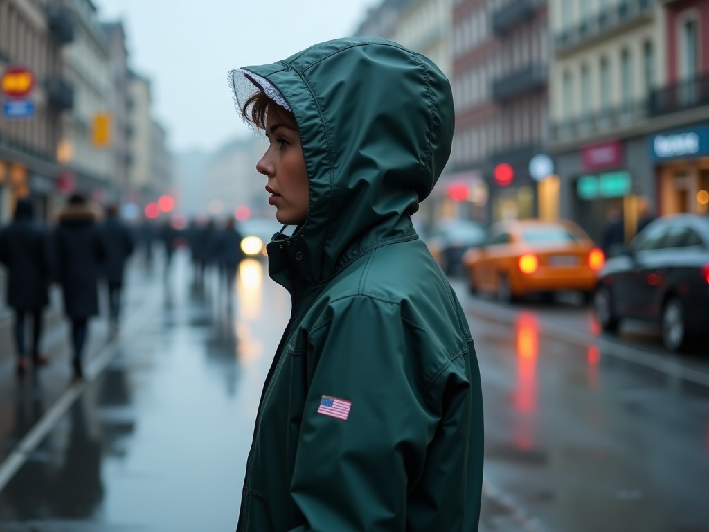 womens warm waterproof raincoat with hood